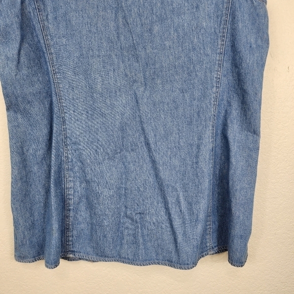 Sigrid Olsen Denim Embroidered Boho Vest Size 4 - Picture 10 of 10